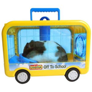 Hamster Kooi Grote Mode Bus Hamster Huis Twee-Kleur Outdoor Draagbare Pet Carrier Egel Cavia Accessoires