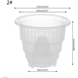 Mesh Pot Plastic Clear Orchidee Bloem Container Planter Tuinieren Decoratie D08F