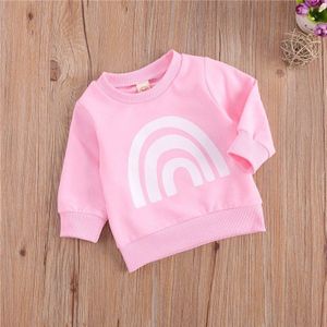 Casual Sweatshirts Voor Peuter Baby Jongens Meisjes Regenboog Print Lange Mouwen Crew Neck Loose Fit Tops 0-3 Jaar