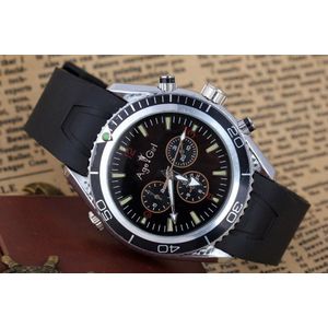 Mannen Klassieke Automatische Zelf Wind Mechanische Rvs James Bond 007 Oranje Bezel Horloge Lichtgevende Professionele