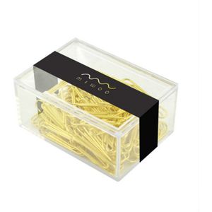 50Mm Gold Clip Transparant Boxed Paperclip Metalen Pin Goud Kleur Paperclips