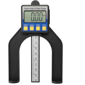 Digitale Dieptemeter Profieldiepte Gauge Hoogte Remklauw Tester Meet Gereedschap Lcd Boormachines Zelf Staande Diafragma 80Mm