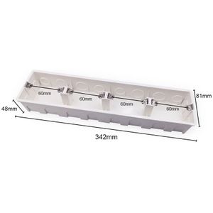 4-Gang Secret Stash Wall Mount Switch Junction Box 342*81*48Mm Voor 86 type Muur Schakelaars Stopcontacten