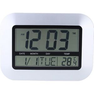 Wandklok Horloge Klok Led Digitale Tafel Alarm Desktop Thermometer Luchtvochtigheid Temperatuur Hygrometer Radiogestuurde Klok Kamer