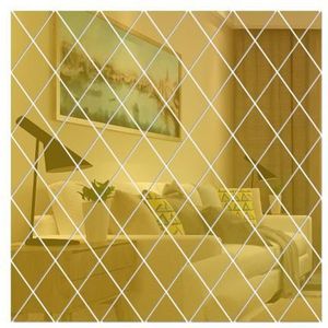 58Pcs Diamanten Driehoeken Wall Art Acryl Spiegel Muur Sticker Huis Decoratie 3D Diy Muurstickers Kunst Voor Woonkamer home Decor