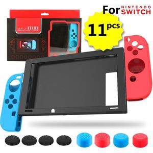 Yoteen Rubber 1 Set Case Voor Nintendo Switch Siliconen Zachte Beschermhoes Met Vreugde-Con Thumb Stick Caps