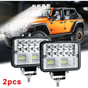 2pcs 4 Inch 12V 78W LED Work Light Bar Flood Pods Driving Off-Road Tractor Lamp Faster On/off Response Time.