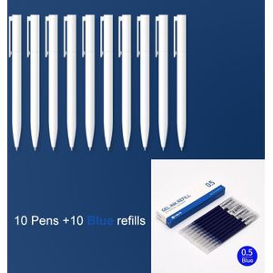 Originele Xiaomi Mi Gel Pen 10 Stuks 0.5Mm Zwart Refill Geen Cap Bullet Pen Glad Zwitserland Mikron Nib Japanse inkt