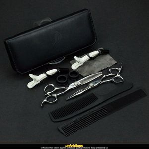 Univinlions 6 "professionele haar schaar kit kappers schaar hair cut dunner schaar kappers gereedschap schaar salon