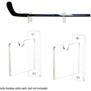 Standhouder Thuis Kantoor Hockey Stick Rack Skateboard Acryl Hanger Opslag Muur Mount Organizer Clear Horizontale Display