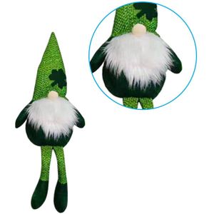 Faceless Groene Hoed Ornament Gnome Pluche Pop St. Patrick 'S Day Zet Deze Niet Allergieën Entree Festival Partij Decoratie