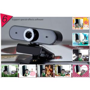 2.0 Hd Webcam 1080P Usb Camera Video-opname Web Camera 45 Graden Draaibaar Met Microfoon Voor Pc Computer