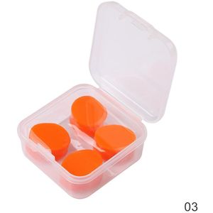 4 Stks/pak Waterdichte Oordopjes Siliconen Modder Oordopjes Beste Oordoppen Ruisonderdrukking Oor Bescherming Voor Slapen Zwemmen