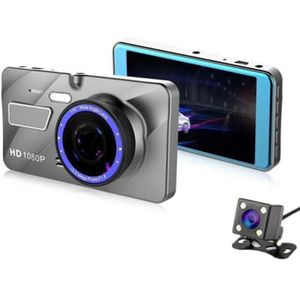 4 Inch Auto Dvr Camera Full Hd 1080P Dual Lens Video Recorder Parking Monitor Achteruitrijcamera Auto Camera bewegingsdetectie