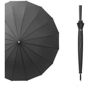 Lange Handvat Grote Paraplu Regen Vrouwen Mannen Zwarte Golf Paraplu 16K Winddicht Sterke Stok Paraplu Paraguas Ideeën