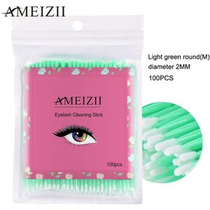 100Pcs Hygiënische Graft Wimper Tand Applicators Microbrush Multifunctionele 7 Stijl Wegwerp Katoen Stok Swabs Makeup Tools