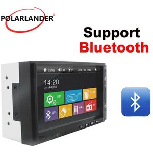 Autoradio 7-Inch 2 Din Handsfree Europese Am 1090*1080P Fm Bluetooth Omkeren Rds MP3 MP5 Speler Usb/Aux/Sd/Wma