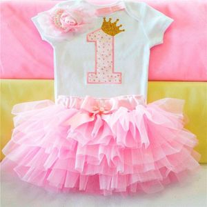 Baby Mini Tutu Jurk Meisjes 1 Jaar Eerste Verjaardag Prinses Outfits Vestido Infantil Para Festa Romper Gedoopt Kostuum Jurken