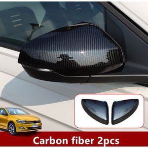 2x Auto Zijdeur Achteruitkijkspiegel Frame Cover Trim ABS Chroom Decoratie Links en Rechts voor VW Polo