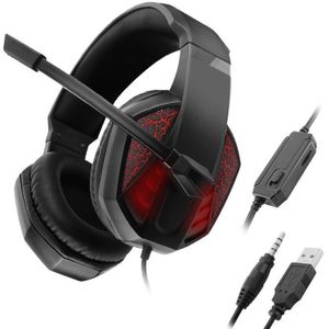 Wired Gaming Headsets Grote Koptelefoon Met Led Light Mic Stereo Oortelefoon Diepe Bas Voor Pc Computer Gamer Laptop PS4 x-BOX