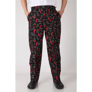 Mannen hotel kok service Kok werk broek hotel restaurant uniformen schoon ober broek Print rode peper chef dienst