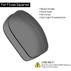 SmartVLT Gepolariseerde Zonnebril Vervanging Lenzen voor Oakley Fives Squared-Black Chrome