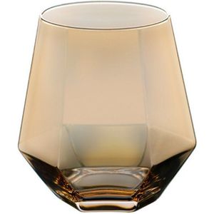 Geometrie Whiskey Glas Diamant Kristal Glas Cup Gouden Velg Transparante Koffie Melk-Thee Mok Thuis Bar Drinkware Paar Glazen cup