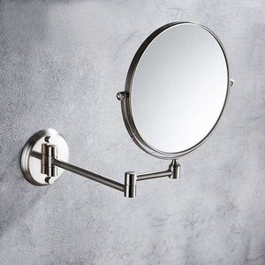 8 inch Ronde Make-Up Spiegel Vouwen Wall Mount 3X Vergroting Spiegel dubbelzijdig Verstelbare Badkamer Spiegels KD002