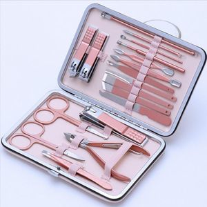 18/16/12/10/7Pc Rvs Nagelknipper Set Draagbare Reizen Hygiëne Nail Cutter polish Hand Facial Voetverzorging Manicure Tool