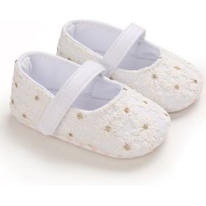 Baby Meisjes Flats Zachte Zool Bloemen Patroon Prinses Jurk Schoenen Baby Slippers Met Antislip Bodem Crib Schoenen