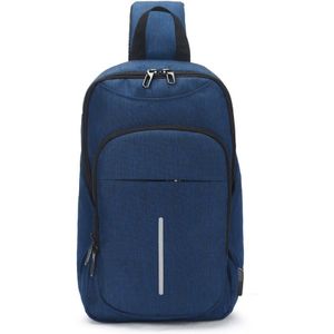 OZUKO Modieuze Draagbare Waterdichte Grote Capaciteit Oxford Stof USB Business Borst Messenger Bag Cross Body Bags