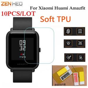 Zenheo 10 Pcs Tpu Clear Screen Protector Voor Xiaomi Huami Amazfit Bip Bit Tempo Lite Smart Horloge Screen Protector Film