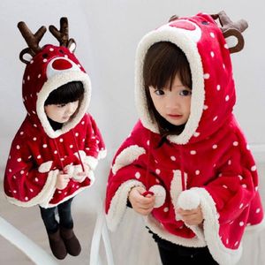 Winter Meisje Kleding Hoodie Baby Mantel Bovenkleding Peuter Warm Kinderen Outfits Plus Fluwelen Dikke Leuke Jas Kerst 4-12Year