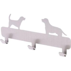 Thuis Hond Vormige Rvs Muur 3 Haken Muur Deur Rustieke Hanger Kleren Jas Hoed Sleutel Opknoping Thuis Keuken Badkamer decor