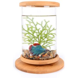 Draaibare Kleine Aquarium Transparante Glazen Aquarium Mini Siervissen Bowls Aquarium Producten