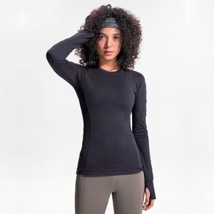 Mermaid Curve Gym Vrouwen Kleding Slim Fit Hip Lengte Runderful Lange Mouw Yoga Shirts Top Ritssluiting Pocket Running T-shirt