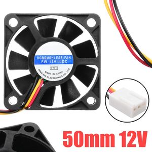 50mm 12 V Computer Case PC Koelventilator Mini 2.5Pin 3Pin CPU Stille Koelventilator CPU Koellichaam voor computer Koeler