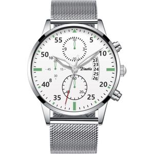 Mannen Horloge Luxe Leisure Ultradunne Kalender Quartz Horloges Mode Minimalistische Roestvrijstalen Gaas Riem Klok Relogio Masculino