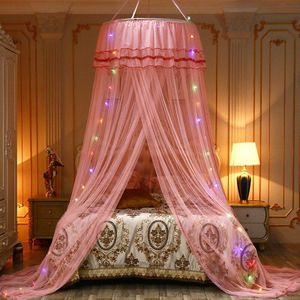 Universele Kinderen Tulle Bed Dome Bed Netting Canopy Circulaire Roze Ronde Dome Beddengoed Klamboe Voor Twin Koningin Koning