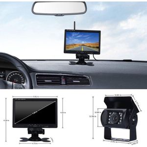 Universele 7Inch Auto Hd Monitor Achteruitrijcamera Draadloze Ir Achteruitrijcamera Kit Voor Auto Vrachtwagen Trailer Auto Professionele Benodigdheden