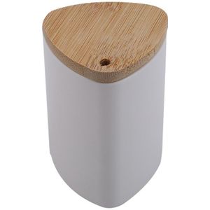 Hout Tandenstokers Houder Kleine Flessen Voor Katoen Wielen Wattenstaafjes Case Mini Opslag Jar Organizer Home Decor