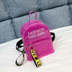 Mode Vrouwen Meisje Mini Rugzak Reizen PVC Clear Satchel Kleine Rugzak Schooltas Zwart Blauw Wit Roze