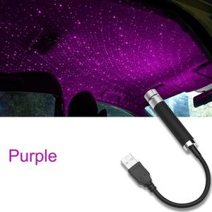 Blauwe Led Auto Dak Star Night Light Projector Sfeer Galaxy Auto Lamp Usb Decoratieve Lamp Verstelbare Auto Licht