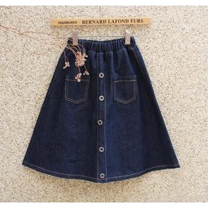 3-11y Baby Meisjes Rokken Lente & Zomer Mediume Lange Meisje Denim Rok Mode Ropa De Chicas Vrouwelijke Kinderen Kleding