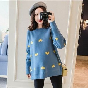 608 # Herfst Winter Dikke Warme Gebreide Moederschap Truien Plus Size Losse Truien Kleding Voor Zwangere Vrouwen Zwangerschap Tops