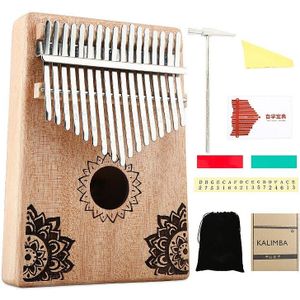 17 Key Kalimba Afrikaanse Massief Houten Duim Vinger Piano Sanza Mbira Calimba Spelen Met Gitaar Hout Muziekinstrumenten