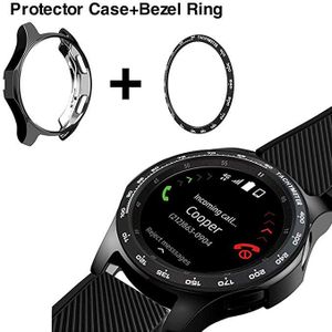 Soft Cover Voor Samsung Galaxy Horloge 46Mm Case Gear S3 Frontier Bumper + Metalen Styling Smart Horloge Beschermende Shell