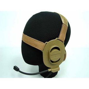 ELITE II Headset hoofdtelefoon Tan OD voor Kenwood PTT 2 Pin Walkie