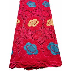 Kant Stof 2022 Laatste Met Stenen Borduurwerk Afrikaanse Katoen Voile Kant Populaire Dubai Stijl Voor Party Dress YMY007