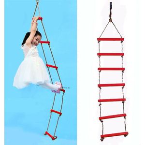 Klimtouw Ladder 6 Sporten Klimmen Touw Swing Set Accessoires Voor Jongens Kinderen Klimmen Oefening